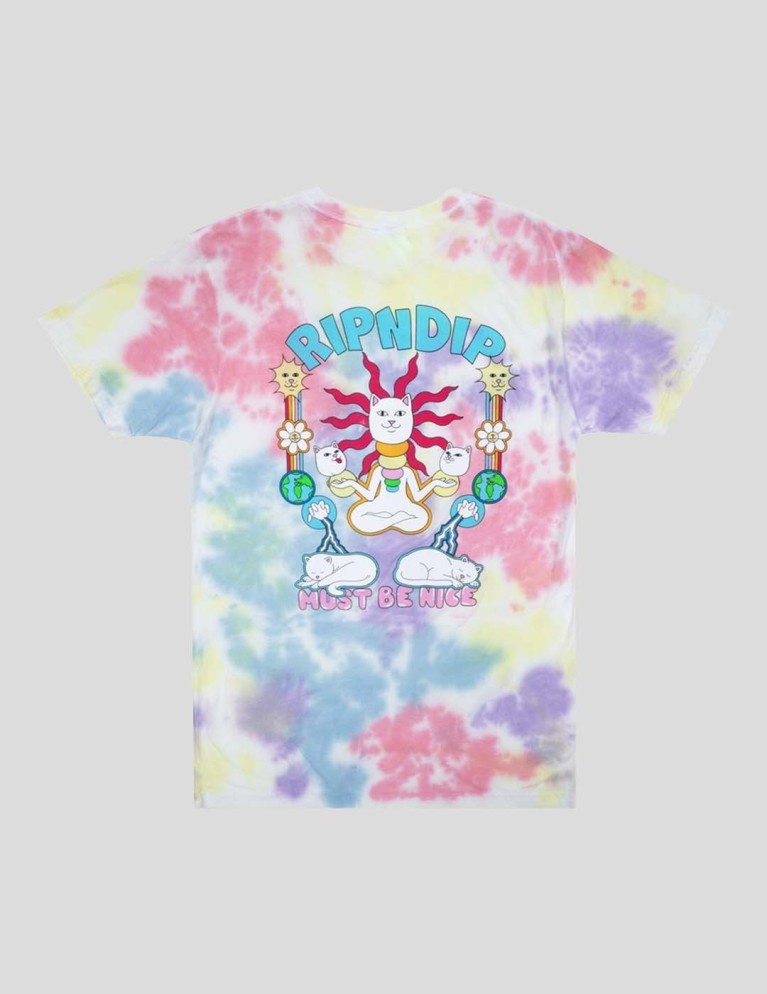 T-shirt RIPNDIP etheral tee pesca lavender tie tintura